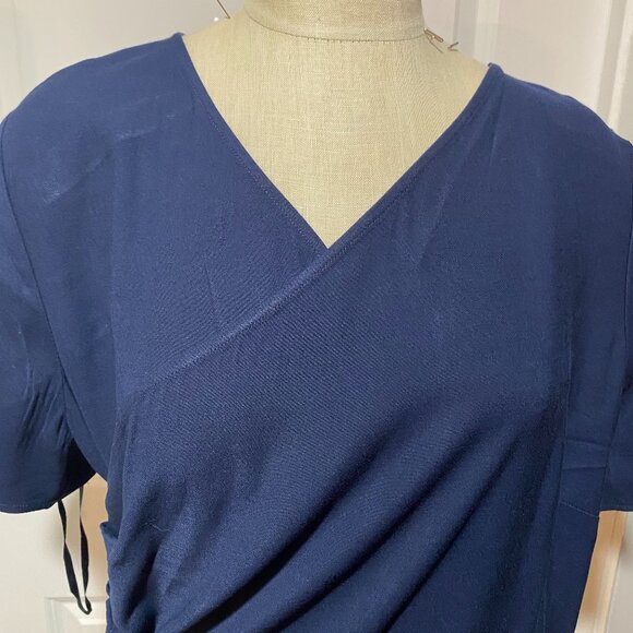 Universal Standard Deep Storm Mary Luxe Dress Blue Sz Small - Picture 8 of 11